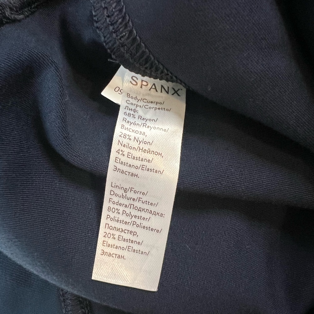 Spanx Dark Blue Pull On Pants Leggings Dress/Casual Style Size 1X Slit Leg - Picture 8 of 8